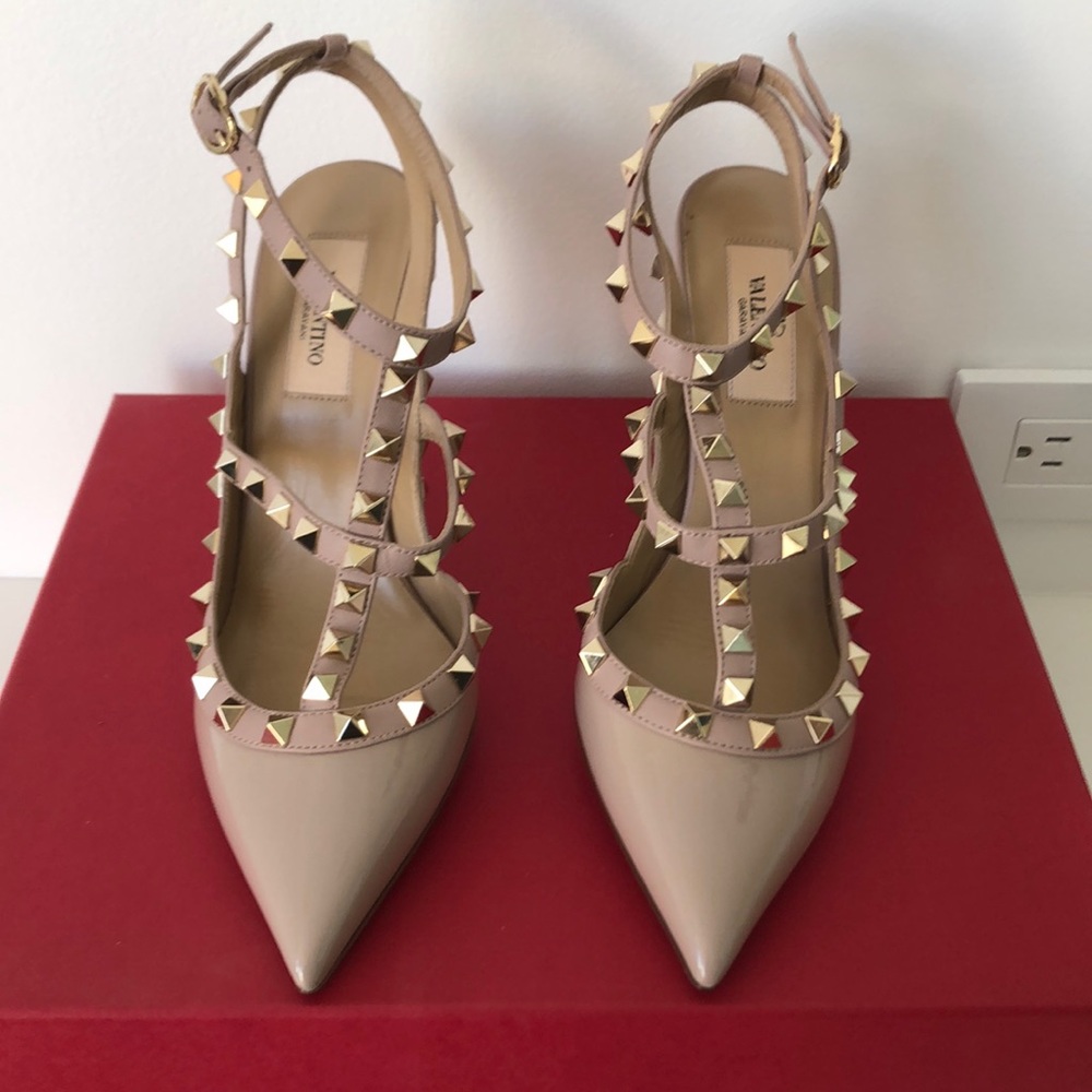 Valentino Rockstud T strap pump